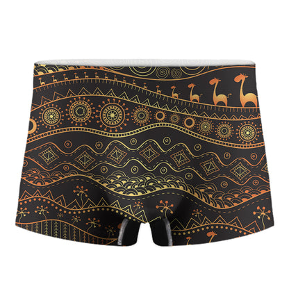 Tribal Ethnic African Pattern Print Men's Boxer Briefs