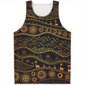 Tribal Ethnic African Pattern Print Men's Tank Top