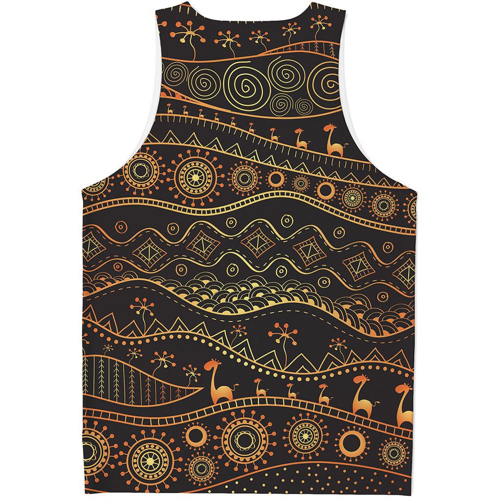 Tribal Ethnic African Pattern Print Men's Tank Top