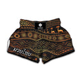 Tribal Ethnic African Pattern Print Muay Thai Boxing Shorts