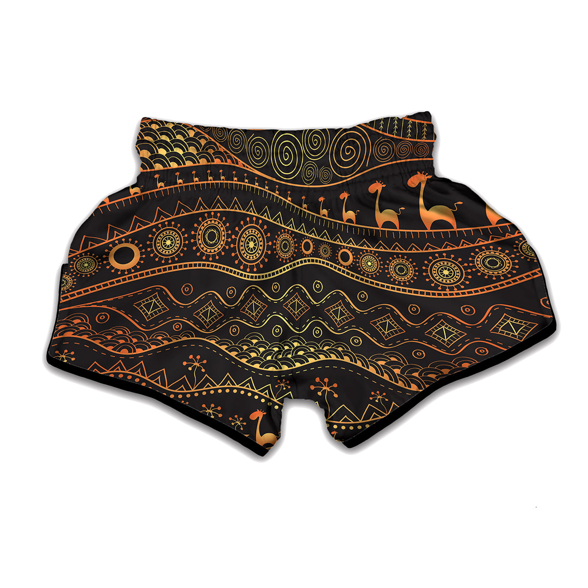 Tribal Ethnic African Pattern Print Muay Thai Boxing Shorts
