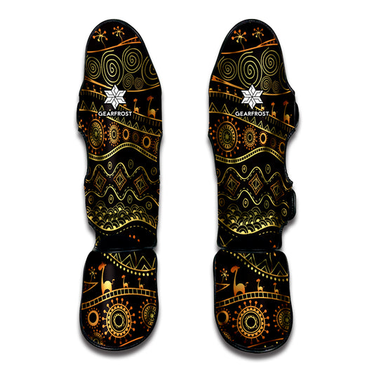 Tribal Ethnic African Pattern Print Muay Thai Shin Guard