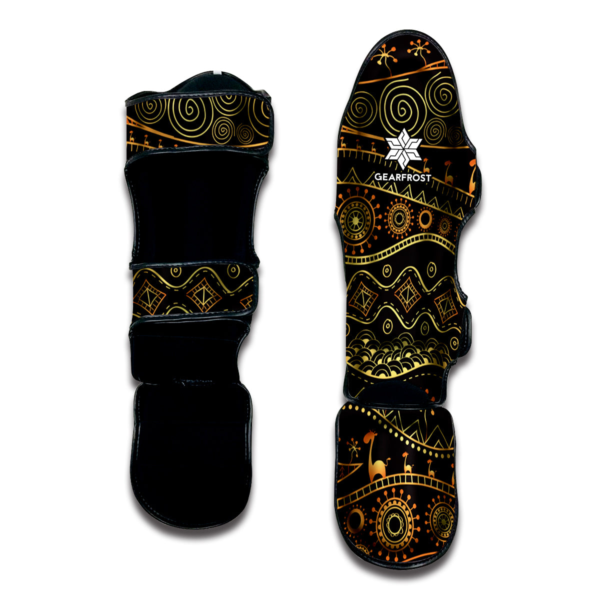Tribal Ethnic African Pattern Print Muay Thai Shin Guard