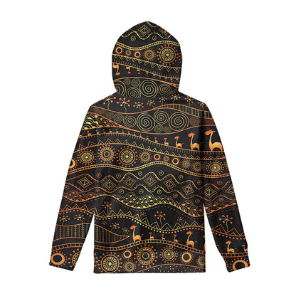 Tribal Ethnic African Pattern Print Pullover Hoodie