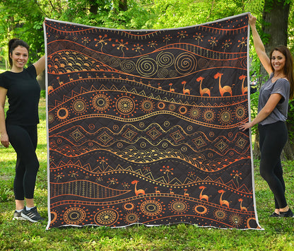 Tribal Ethnic African Pattern Print Quilt