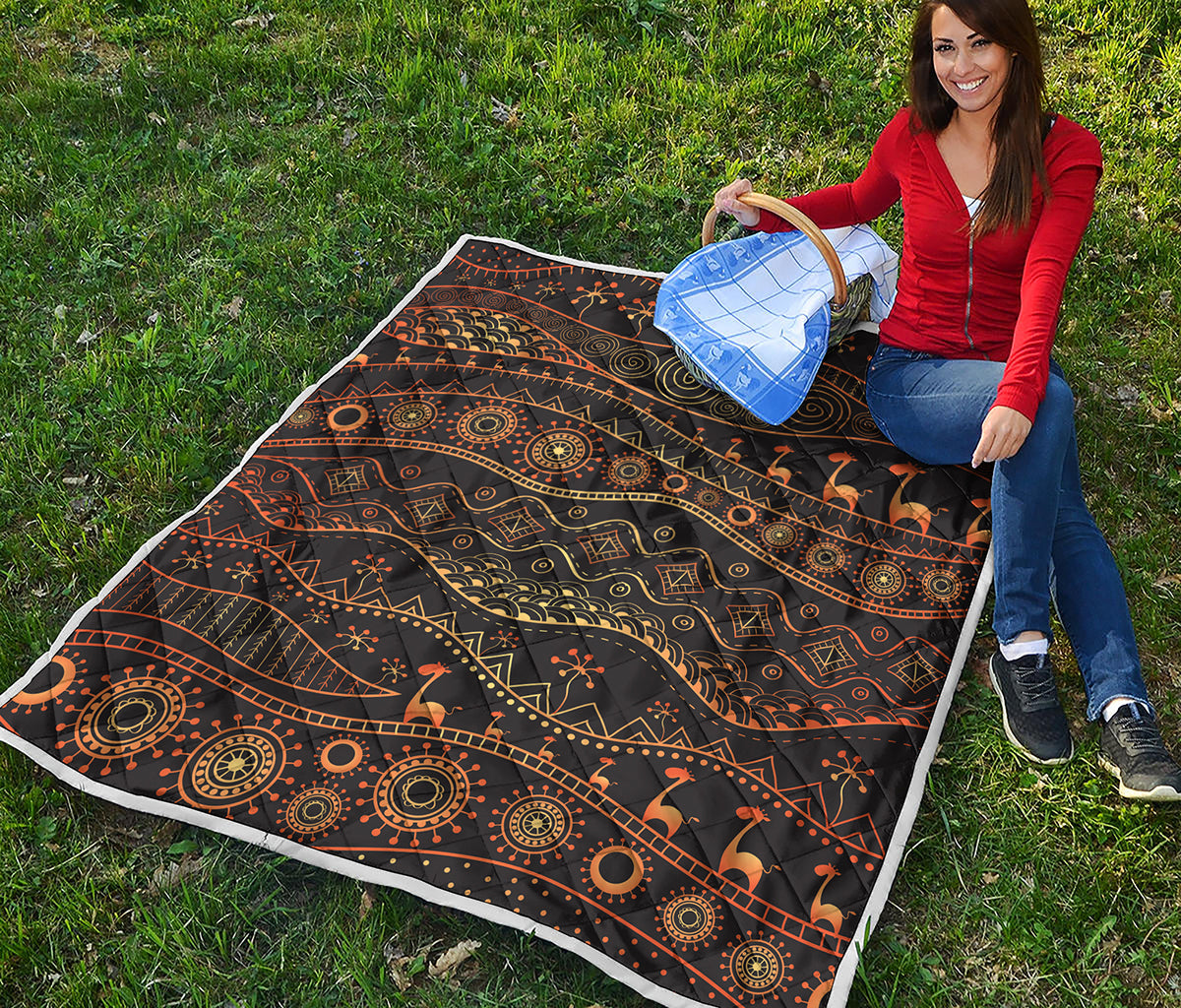 Tribal Ethnic African Pattern Print Quilt