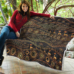 Tribal Ethnic African Pattern Print Quilt