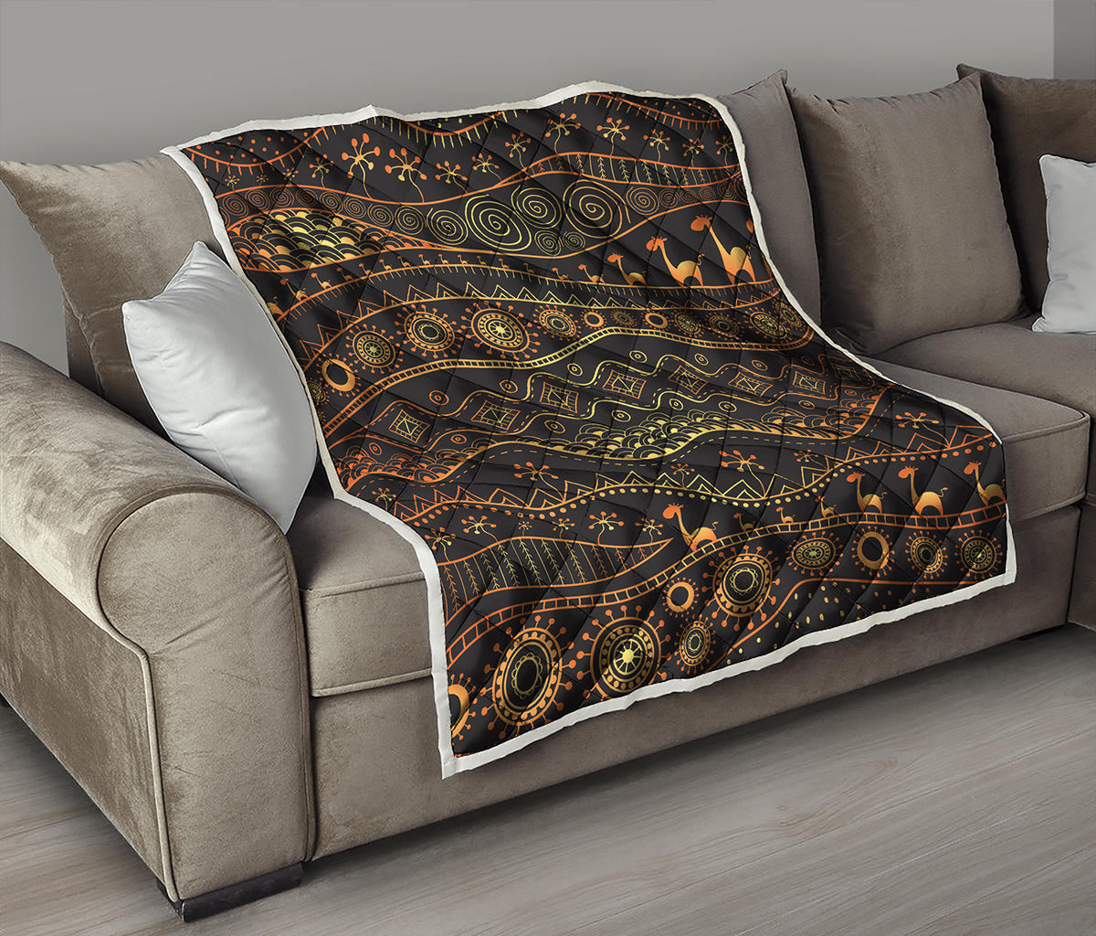 Tribal Ethnic African Pattern Print Quilt