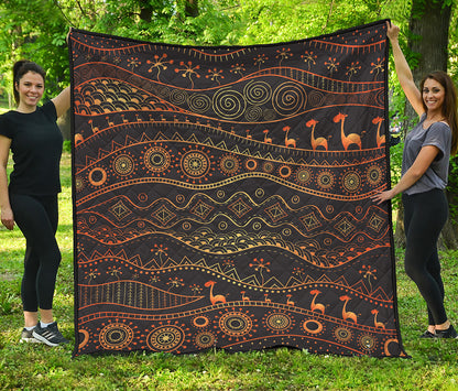 Tribal Ethnic African Pattern Print Quilt