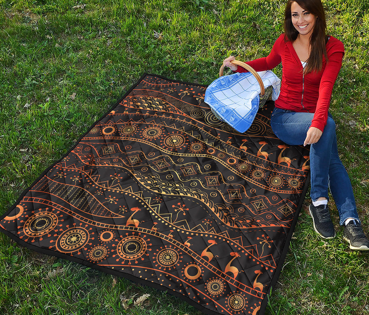 Tribal Ethnic African Pattern Print Quilt
