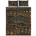 Tribal Ethnic African Pattern Print Quilt Bed Set