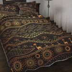 Tribal Ethnic African Pattern Print Quilt Bed Set
