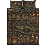 Tribal Ethnic African Pattern Print Quilt Bed Set