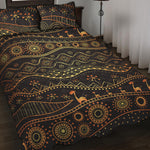 Tribal Ethnic African Pattern Print Quilt Bed Set