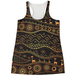 Tribal Ethnic African Pattern Print Women's Racerback Tank Top