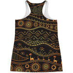 Tribal Ethnic African Pattern Print Women's Racerback Tank Top