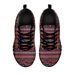 Tribal Ethnic Pattern Print Black Sneakers