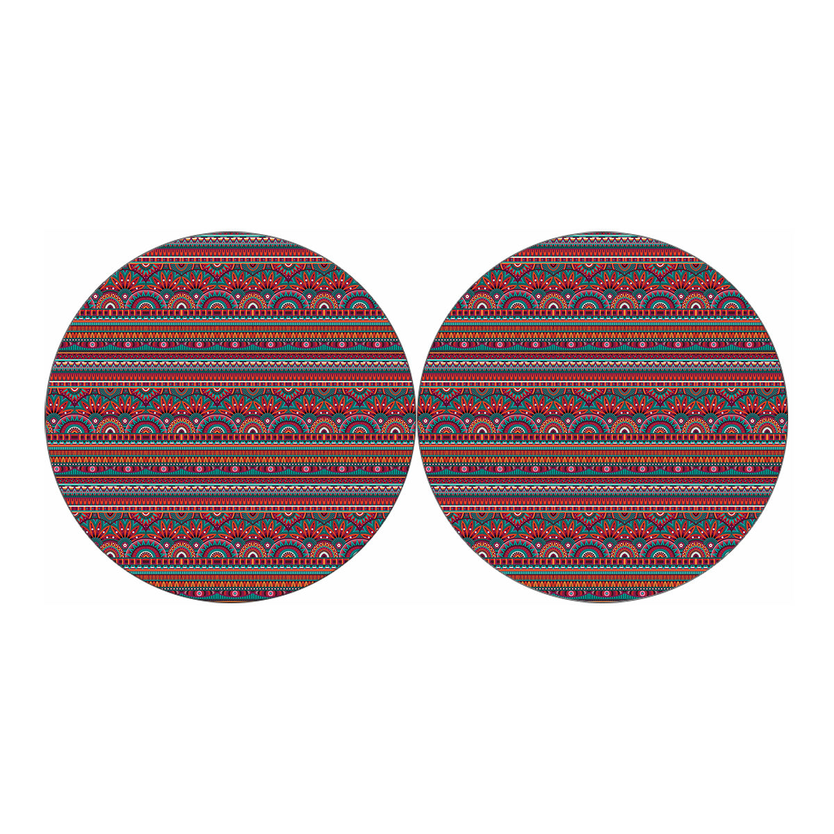 Tribal Ethnic Pattern Print Car Coasters