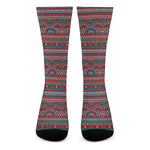 Tribal Ethnic Pattern Print Crew Socks