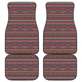 Tribal Ethnic Pattern Print Front and Back Car Floor Mats