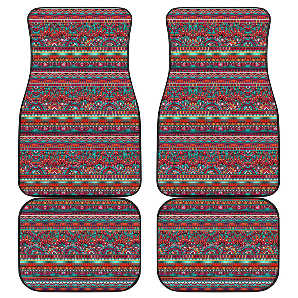 Tribal Ethnic Pattern Print Front and Back Car Floor Mats