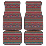 Tribal Ethnic Pattern Print Front and Back Car Floor Mats