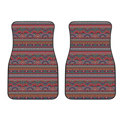 Tribal Ethnic Pattern Print Front Car Floor Mats