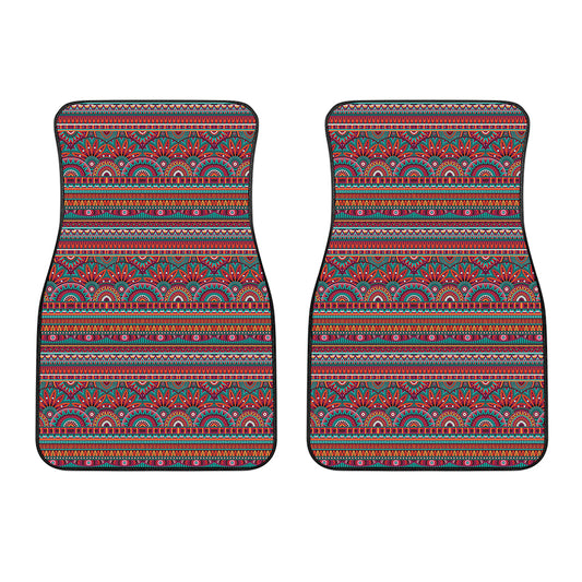 Tribal Ethnic Pattern Print Front Car Floor Mats
