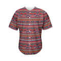 Tribal Ethnic Pattern Print Men's Baseball Jersey