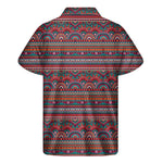 Tribal Ethnic Pattern Print Men's Short Sleeve Shirt