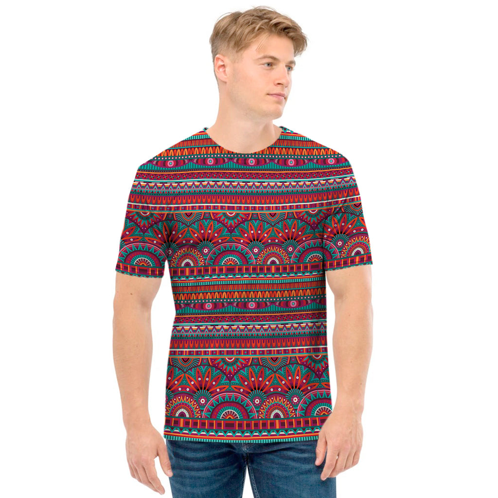 Tribal Ethnic Pattern Print Men's T-Shirt