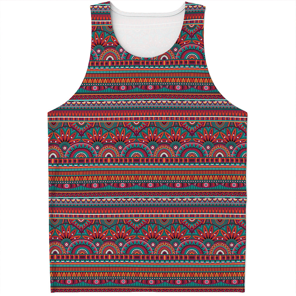 Tribal Ethnic Pattern Print Men's Tank Top