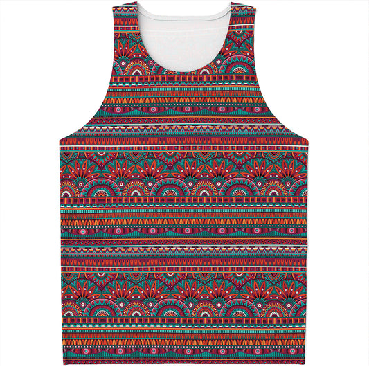 Tribal Ethnic Pattern Print Men's Tank Top