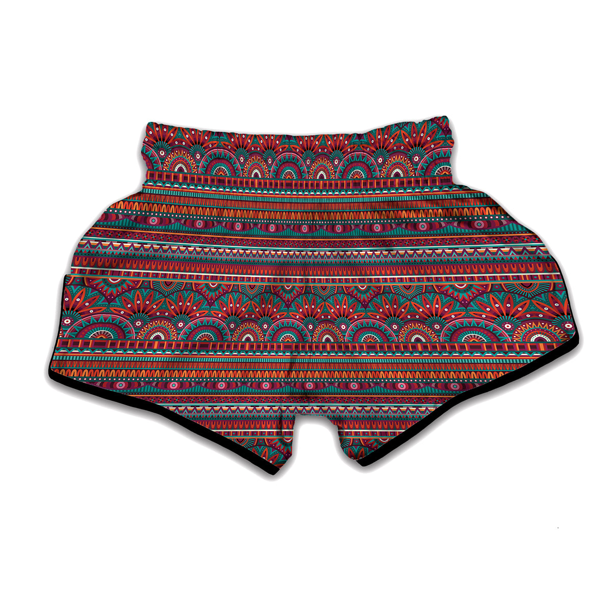 Tribal Ethnic Pattern Print Muay Thai Boxing Shorts