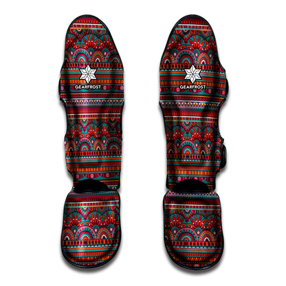 Tribal Ethnic Pattern Print Muay Thai Shin Guard
