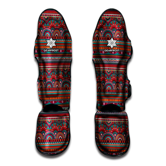 Tribal Ethnic Pattern Print Muay Thai Shin Guard