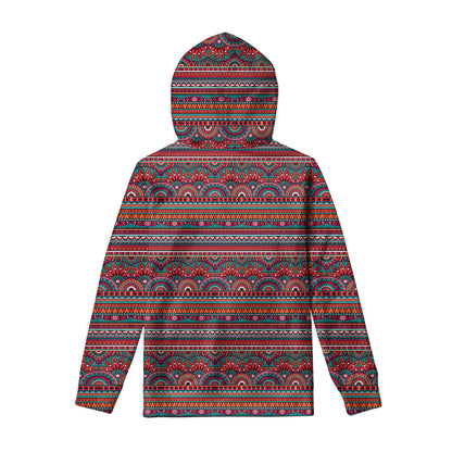 Tribal Ethnic Pattern Print Pullover Hoodie