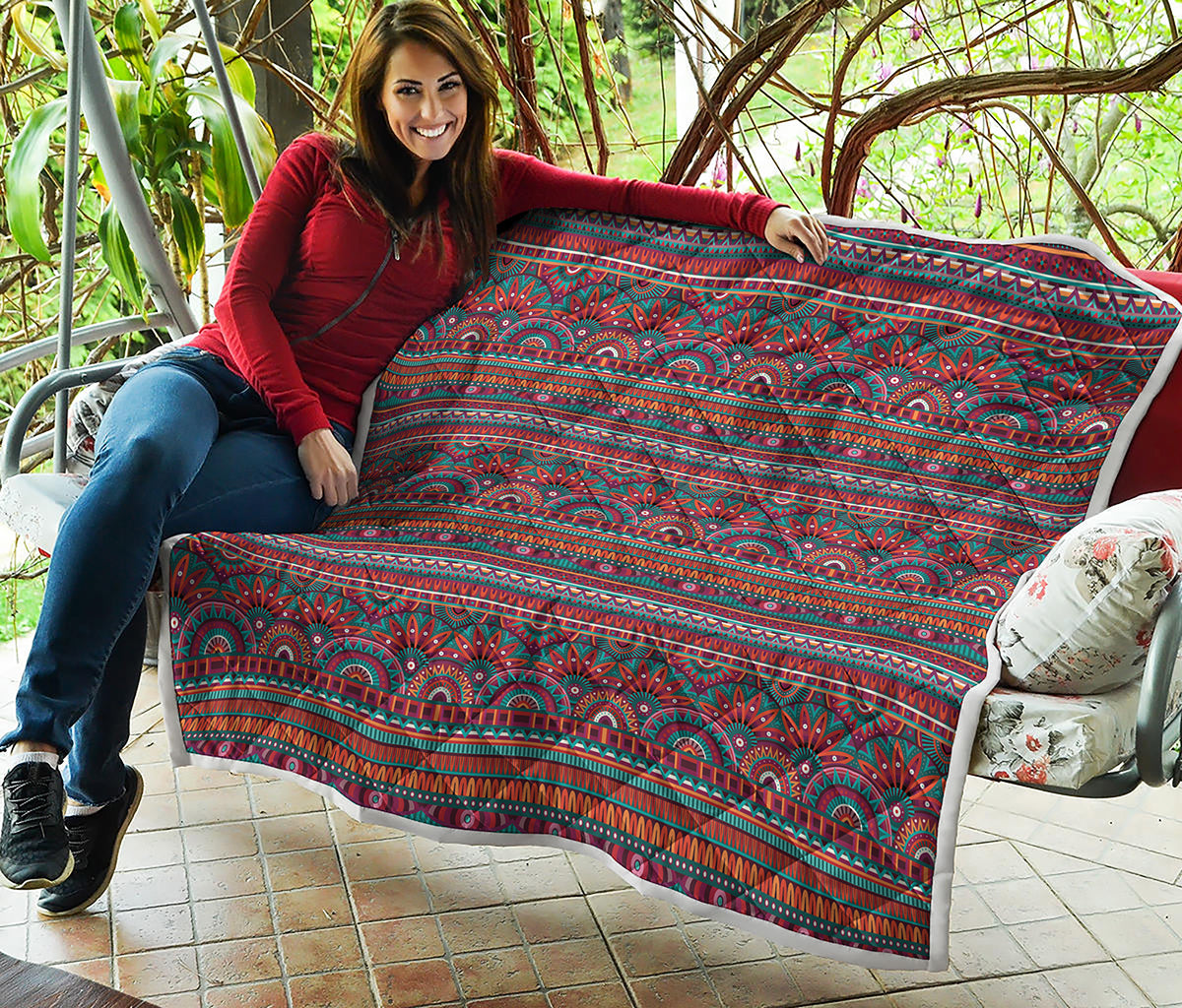 Tribal Ethnic Pattern Print Quilt
