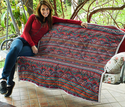Tribal Ethnic Pattern Print Quilt