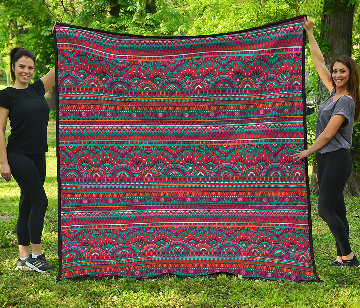 Tribal Ethnic Pattern Print Quilt