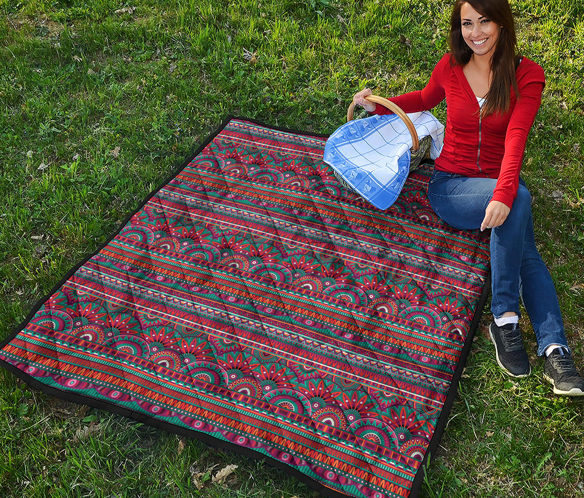 Tribal Ethnic Pattern Print Quilt