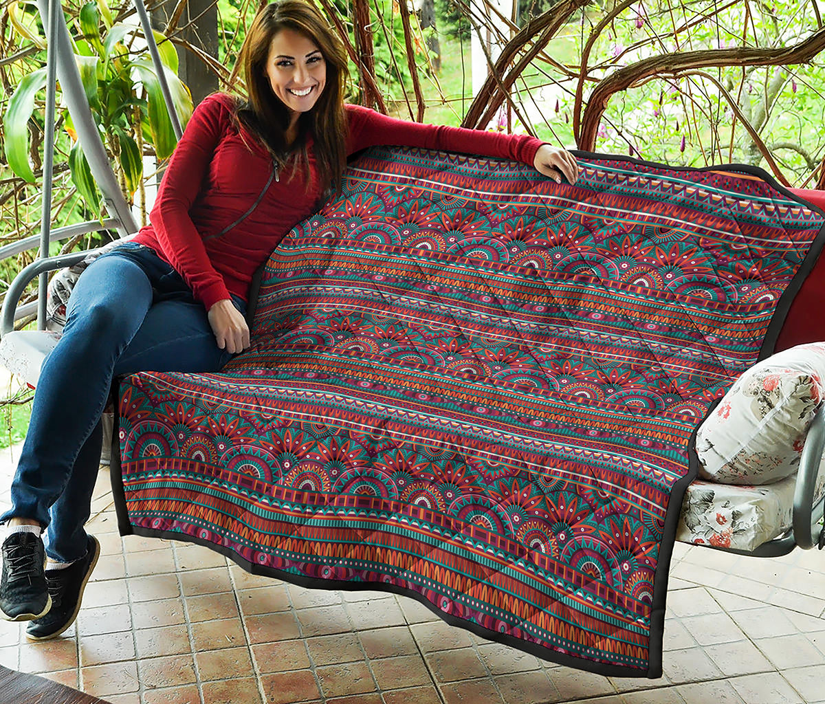 Tribal Ethnic Pattern Print Quilt