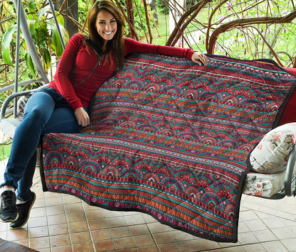 Tribal Ethnic Pattern Print Quilt