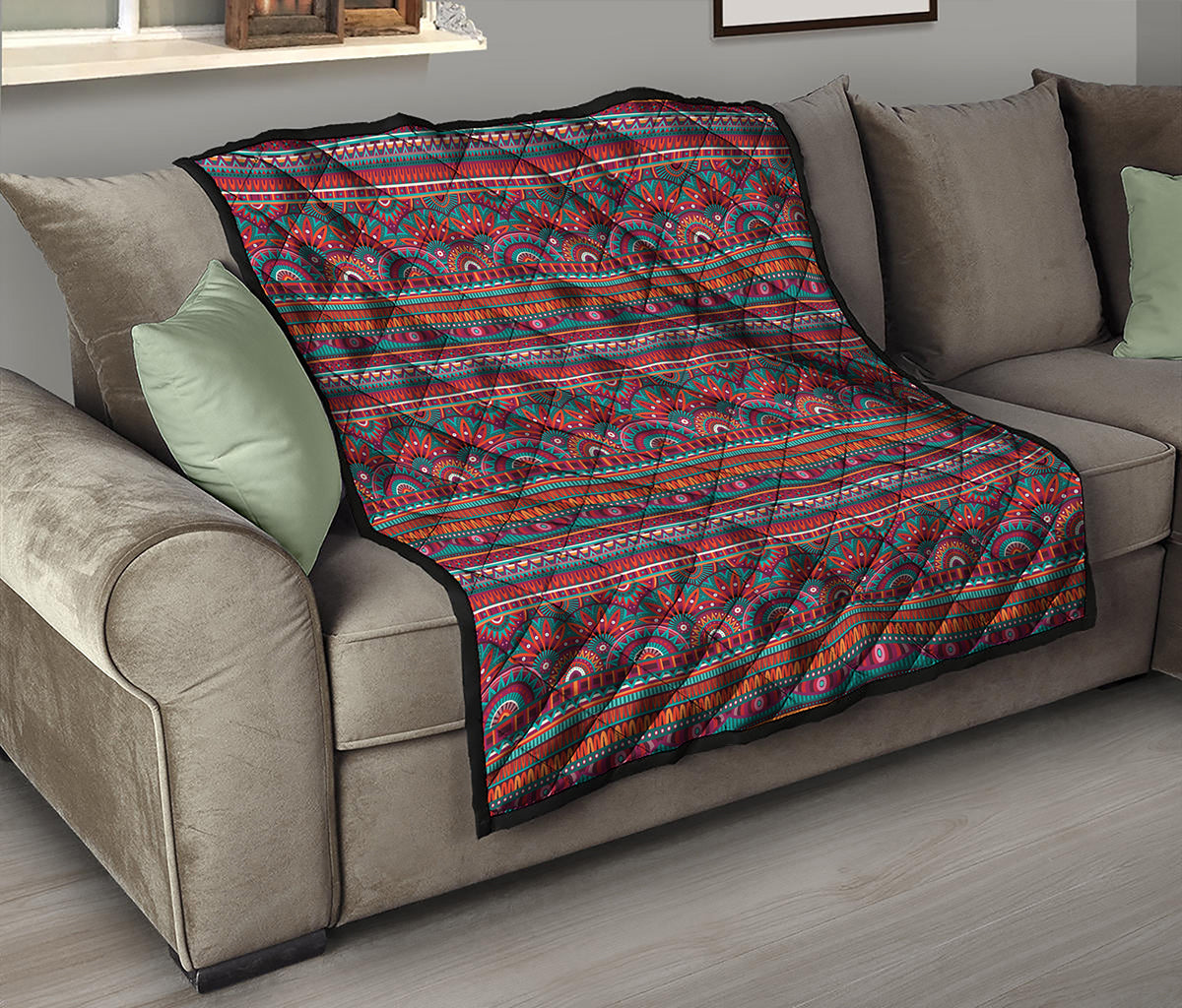 Tribal Ethnic Pattern Print Quilt