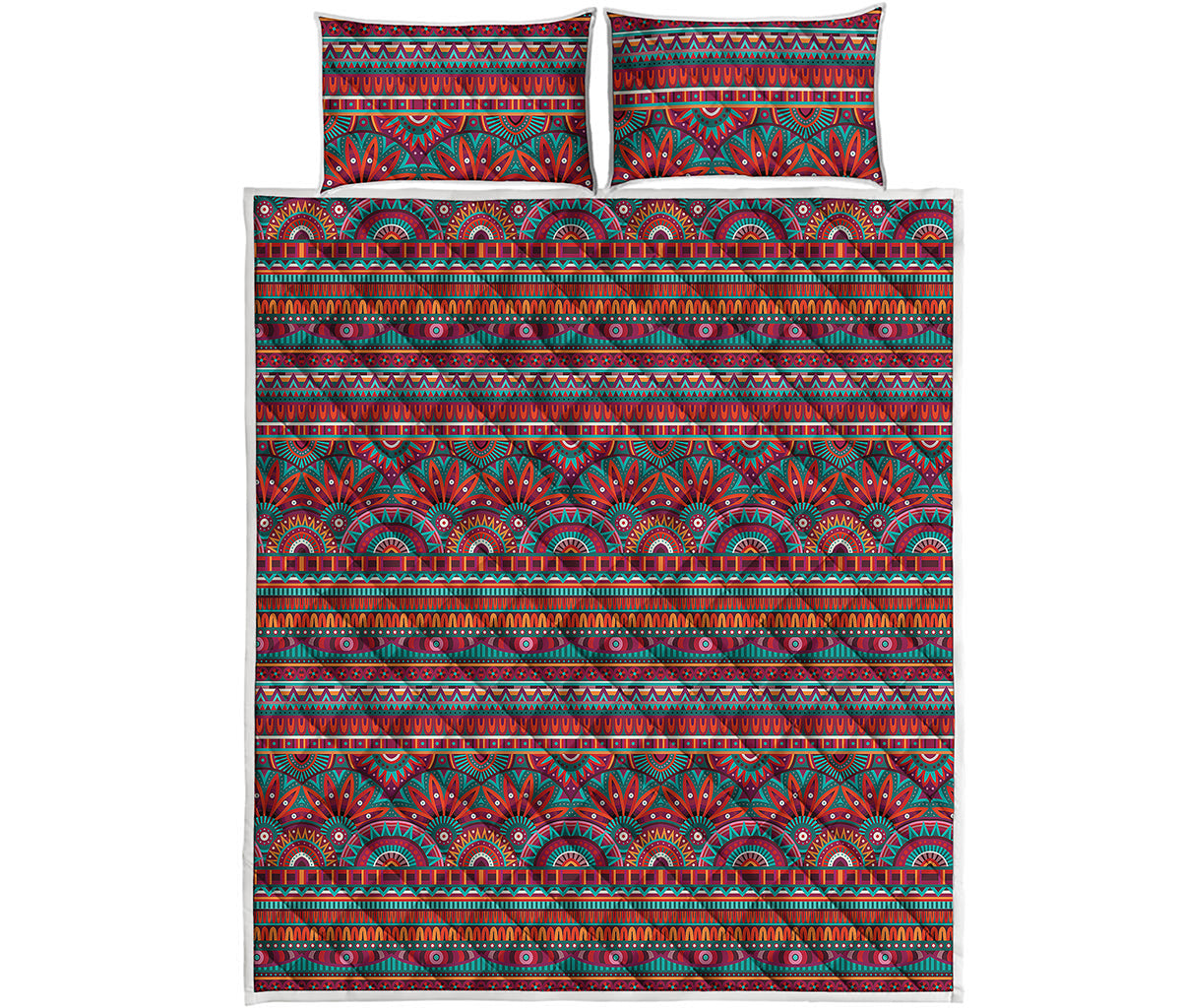 Tribal Ethnic Pattern Print Quilt Bed Set