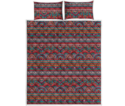 Tribal Ethnic Pattern Print Quilt Bed Set