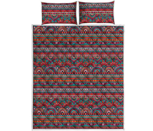 Tribal Ethnic Pattern Print Quilt Bed Set