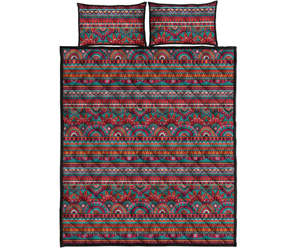 Tribal Ethnic Pattern Print Quilt Bed Set