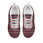 Tribal Ethnic Pattern Print White Sneakers