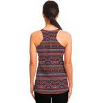 Tribal Ethnic Pattern Print Women's Racerback Tank Top